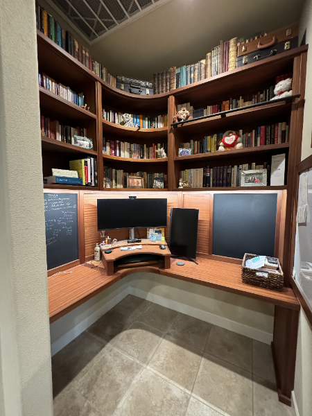 Custom Home Office - Finish Carpentry project in Nevada County, CA by Monument Construction