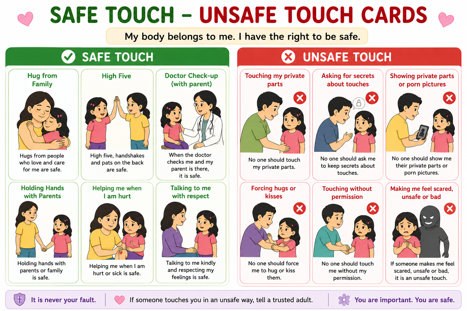 Safe Touch – Unsafe Touch Cards