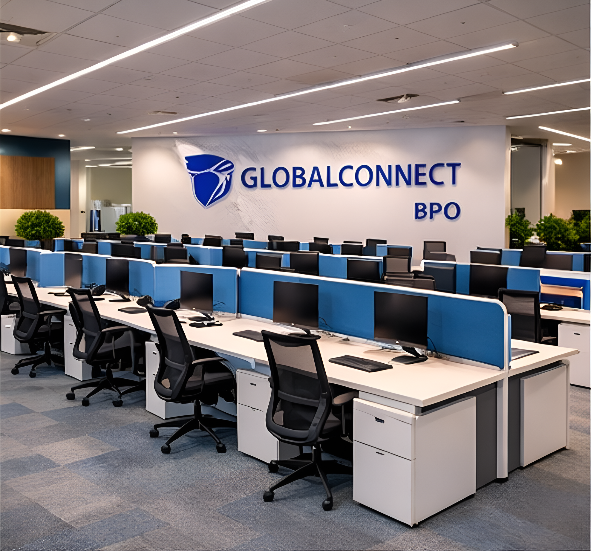 GlobalConnect BPO - 24/7 Operations Center - Office furniture installation photo 4 by Ezeefit Mumbai