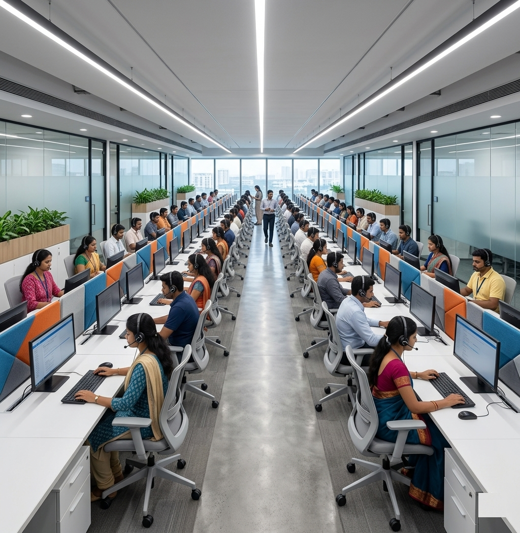 BPO & Call Center — modular office workstations and corporate office interior furniture by Ezeefit, manufacturer in Mumbai