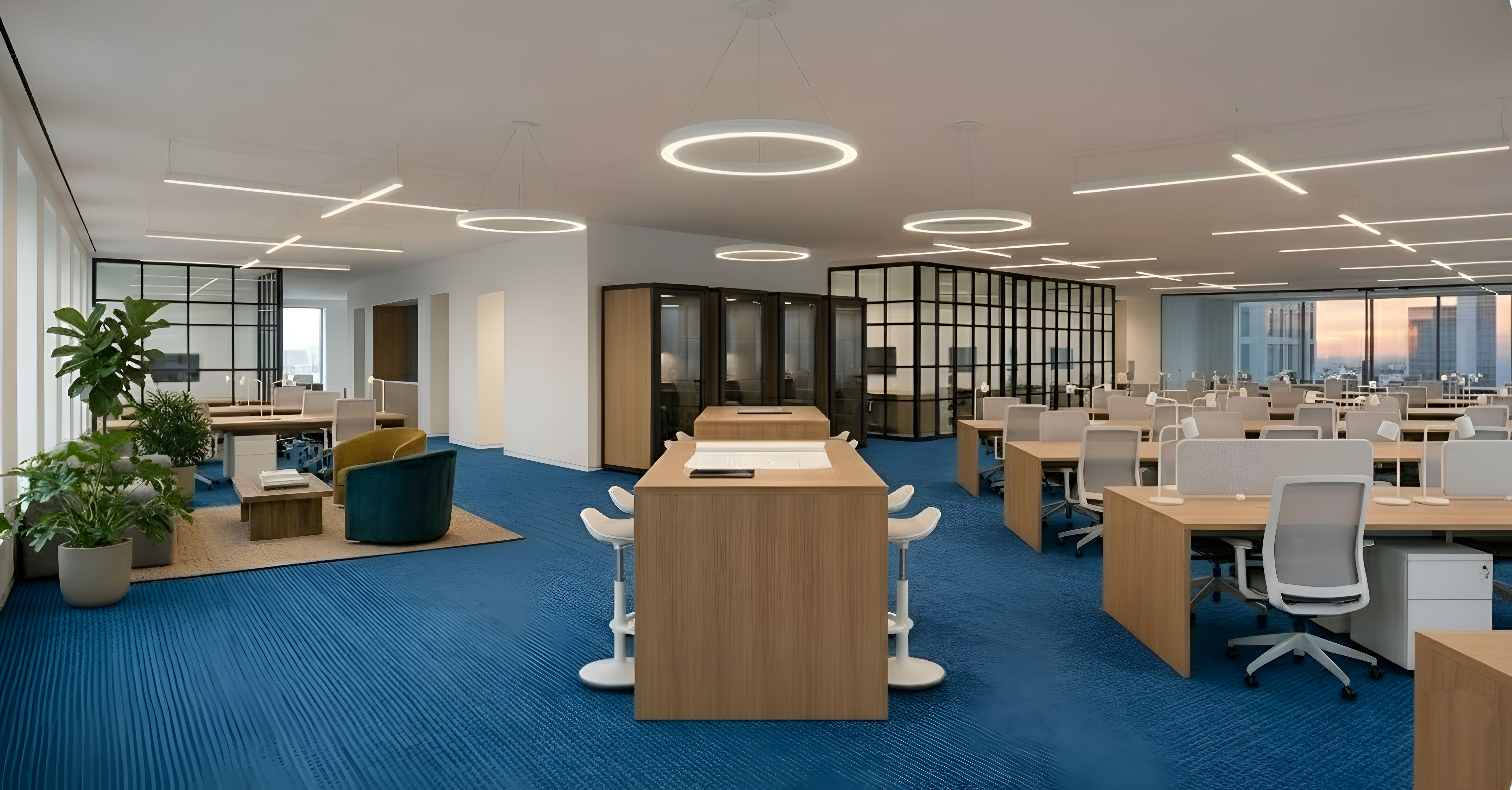 WorkHub - Premium Co-working Launch - Office furniture installation photo 2 by Ezeefit Mumbai