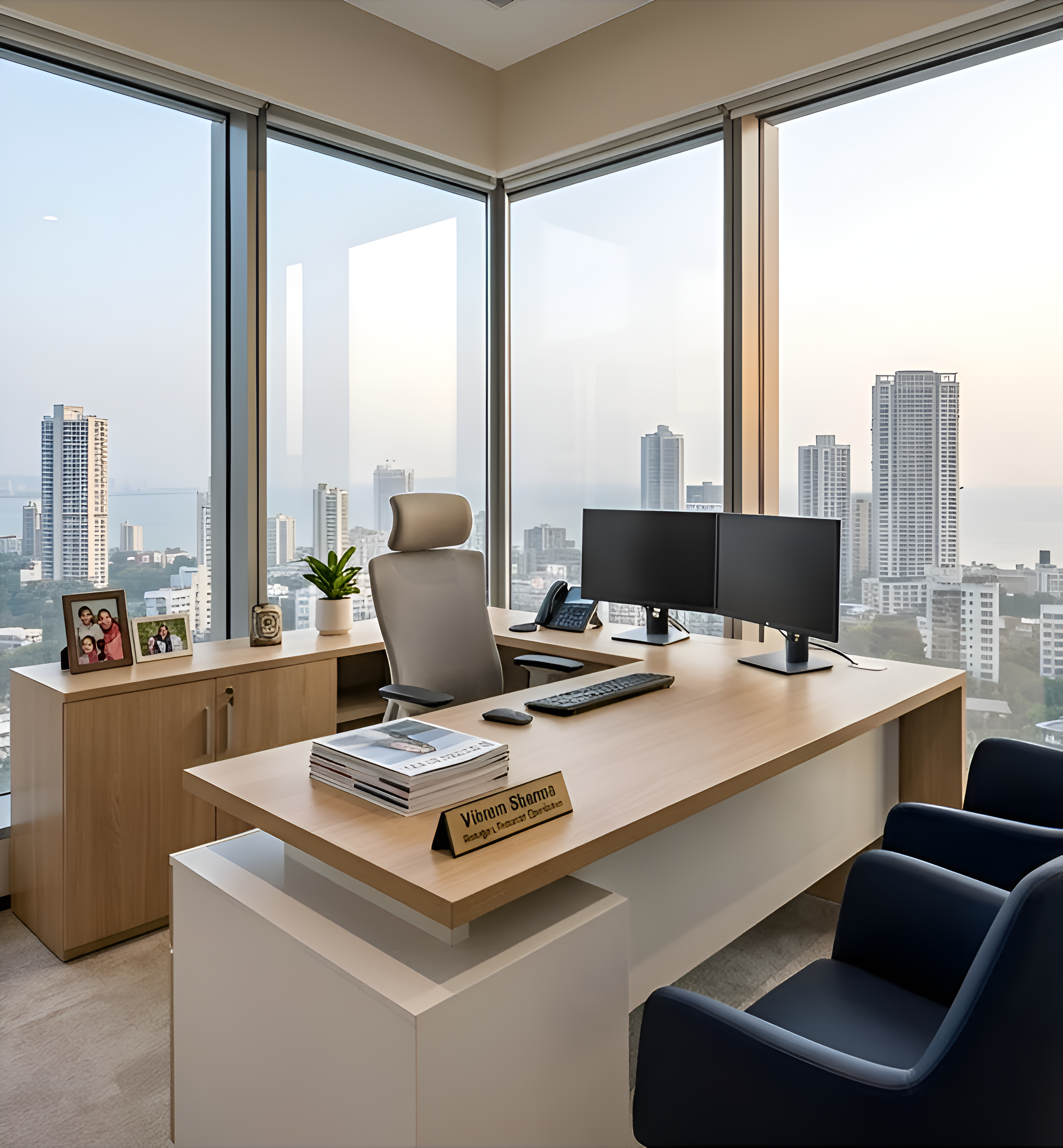 National Bank HQ - Executive Floor Renovation - Office furniture installation photo 3 by Ezeefit Mumbai