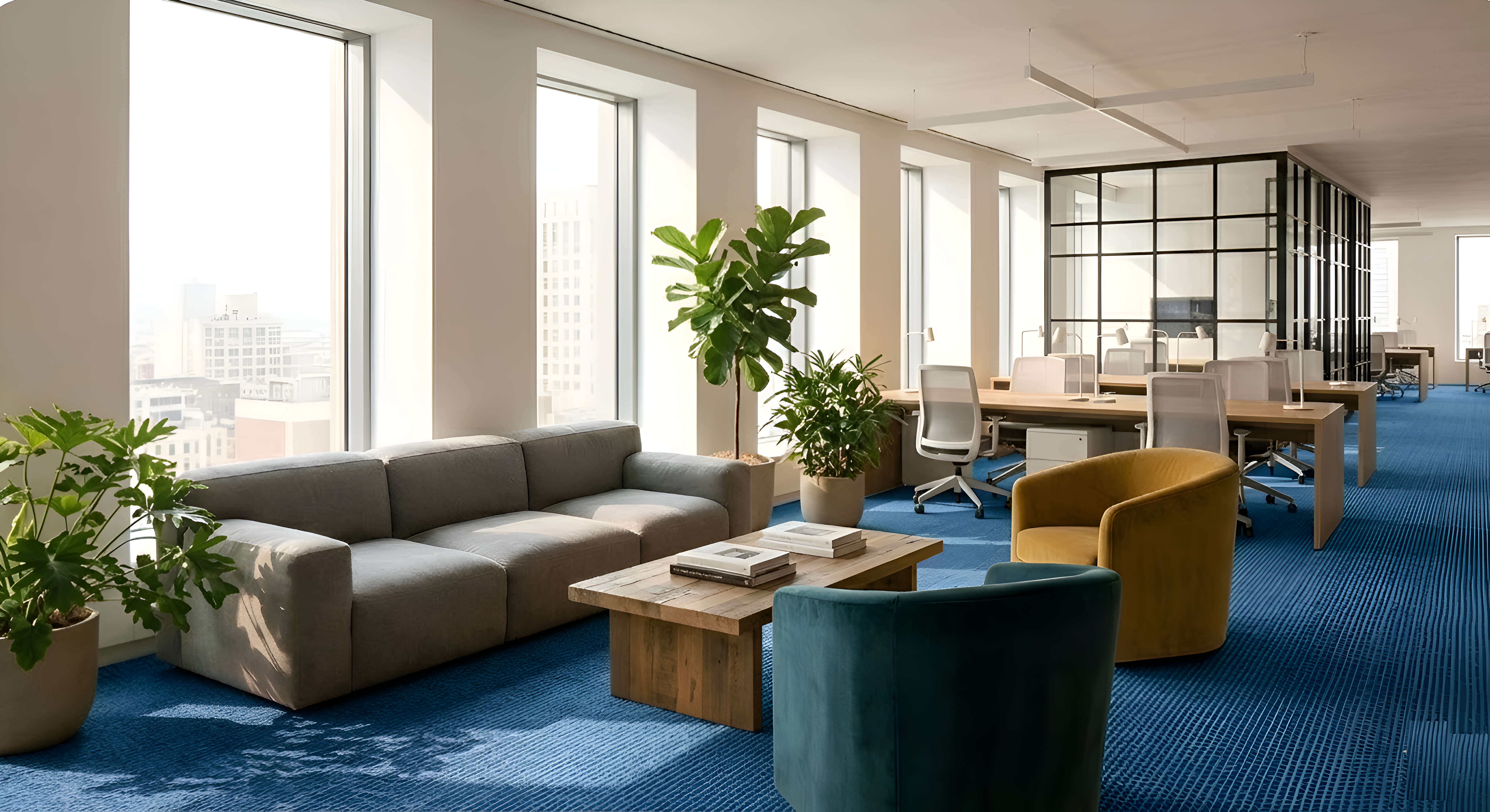 WorkHub - Premium Co-working Launch - Office furniture installation photo 5 by Ezeefit Mumbai