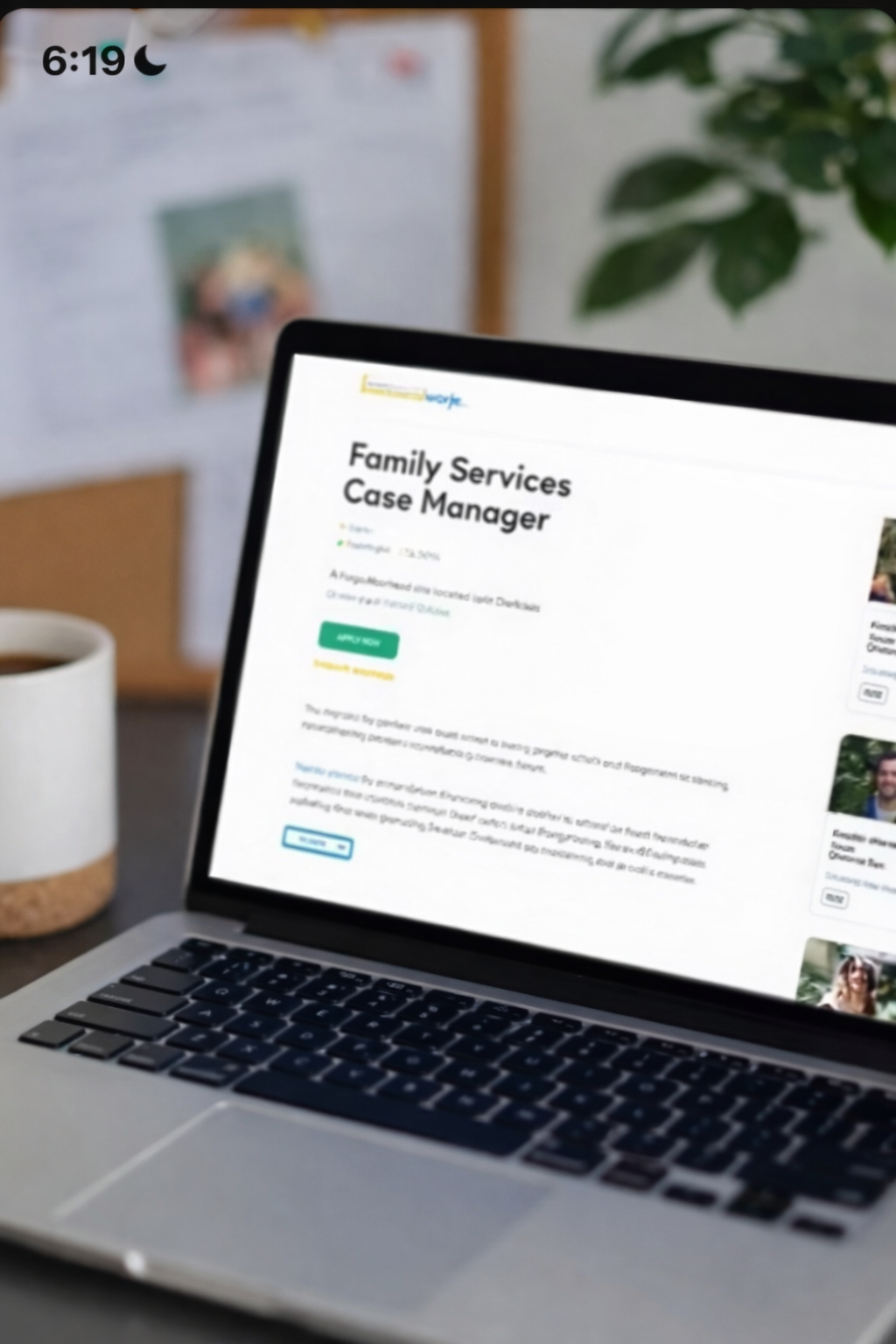 Social work professional workspace
