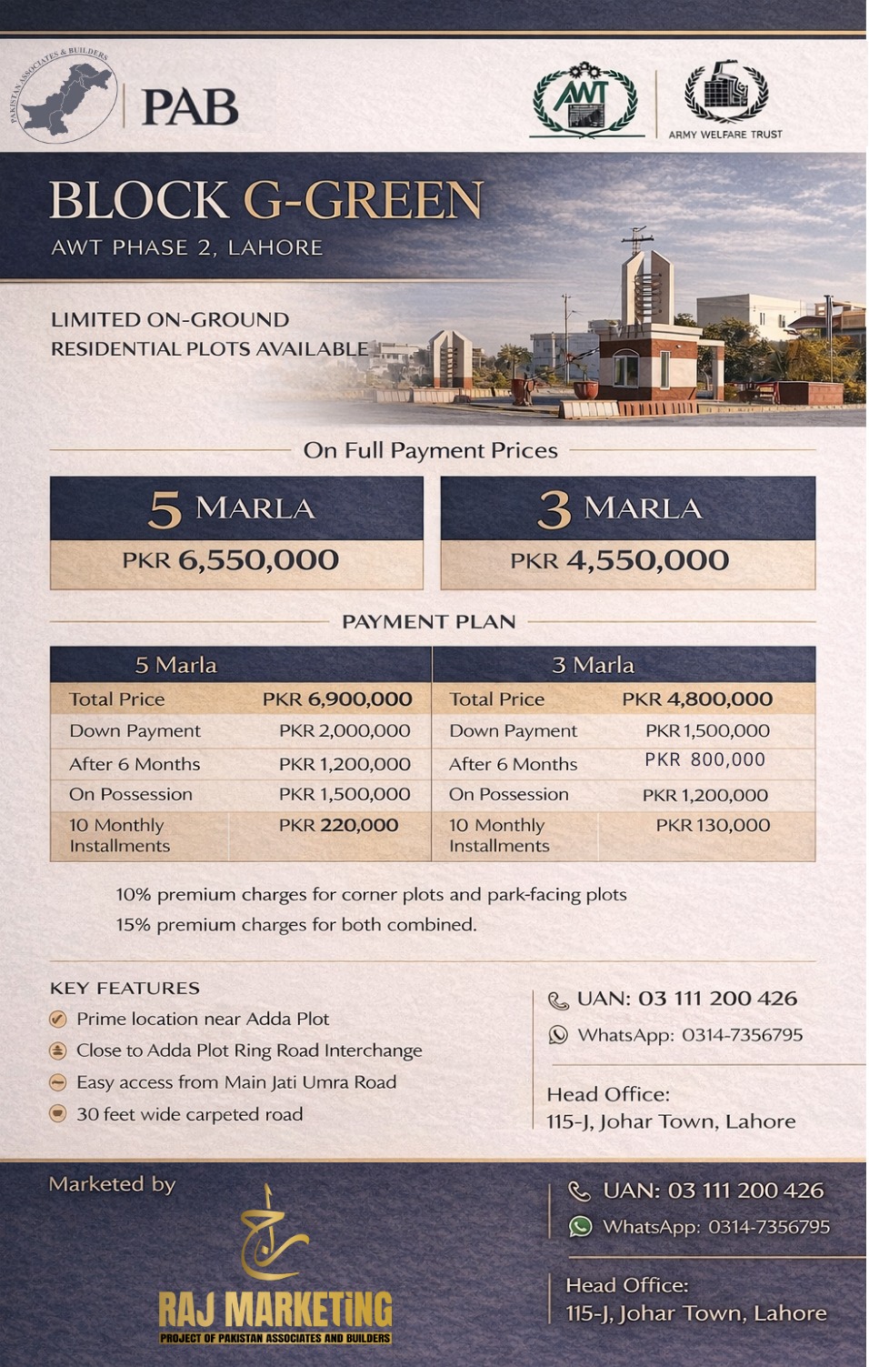 Block G-Green - AWT Phase 2 Lahore