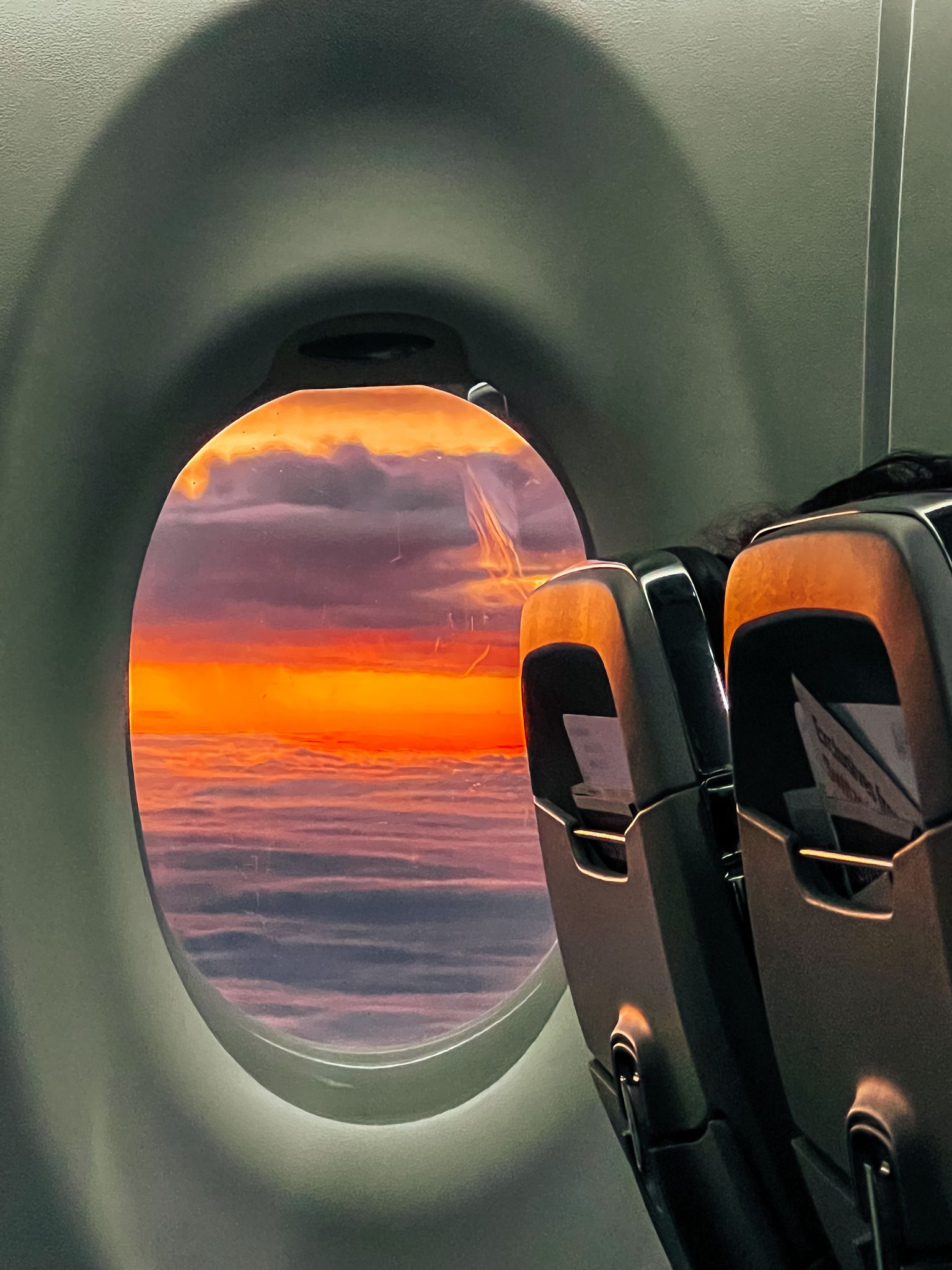 Sunset Through the Cabin Window