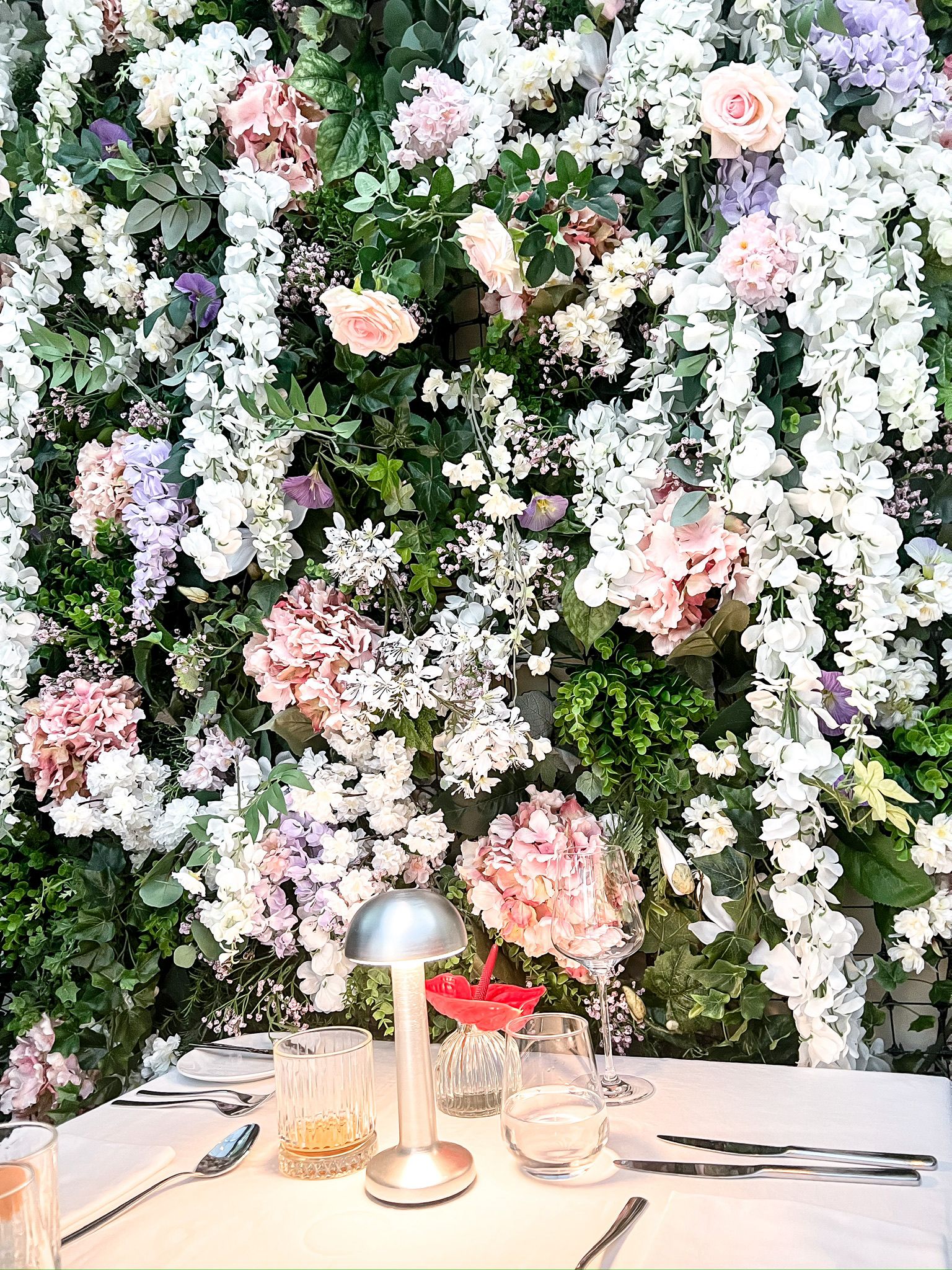 Floral Wall Dining - Experiences content by Elevate UGC