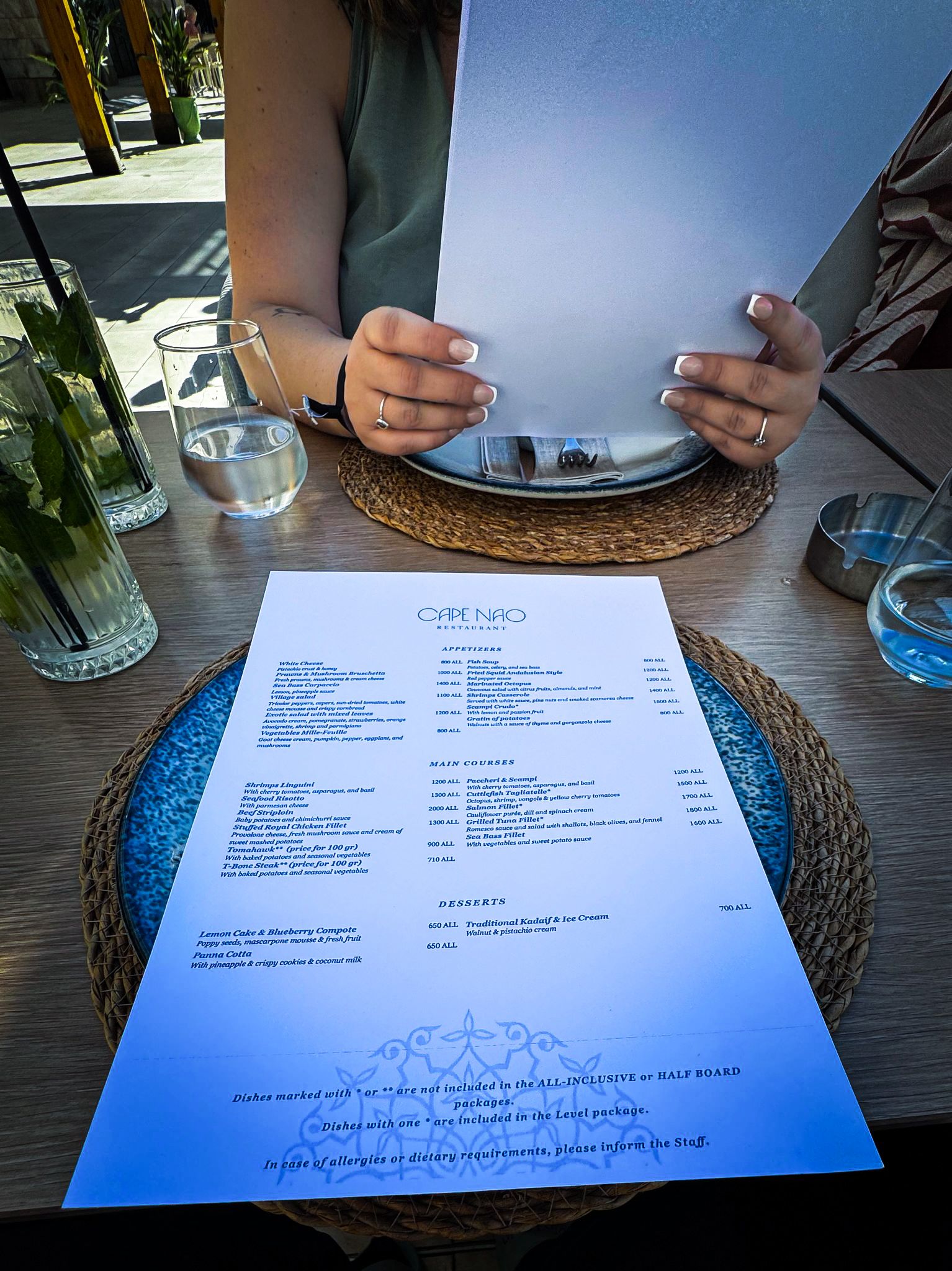 Cape Nao Restaurant Menu - Lifestyle content by Elevate UGC