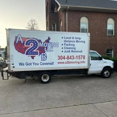 A2B Moving LLC moving truck in Wheeling, WV