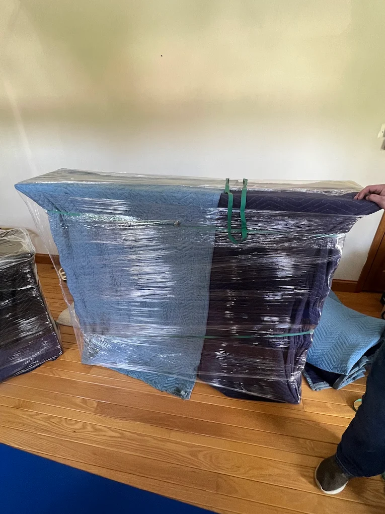 Furniture professionally shrink-wrapped by A2B Moving