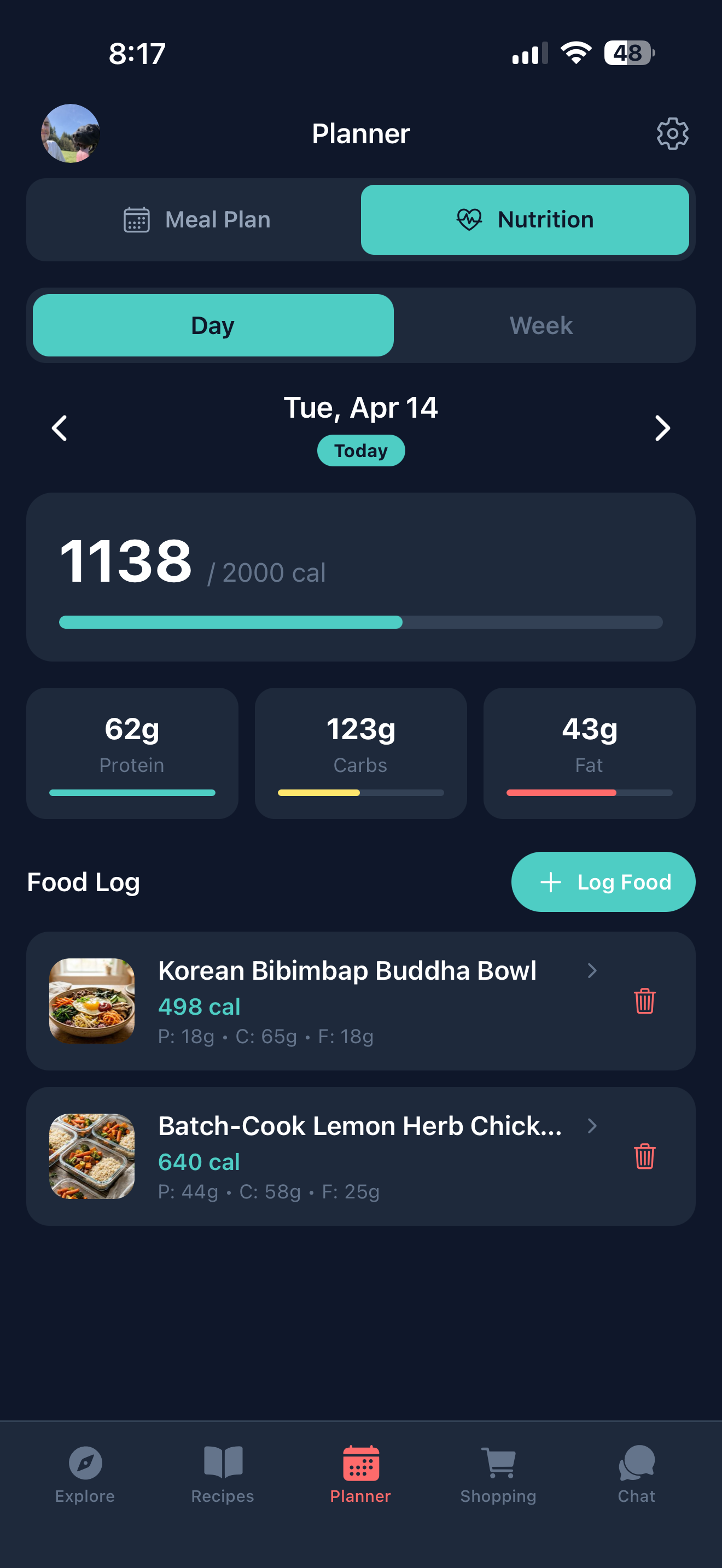 Nutrition tracking