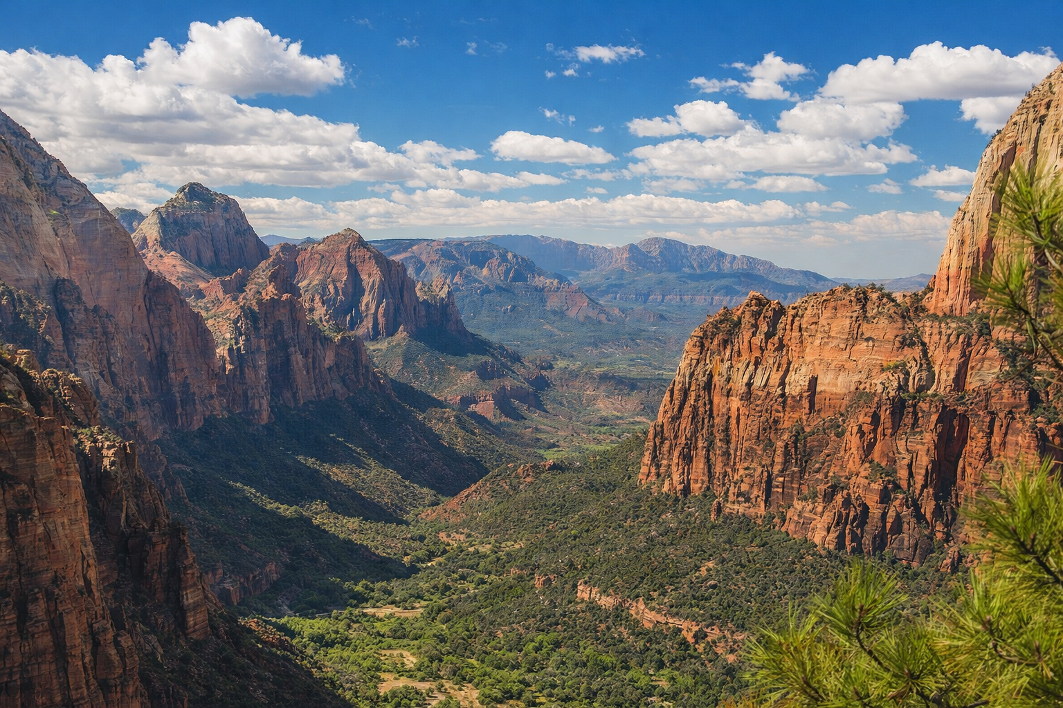 Red rock canyon landscape aerial