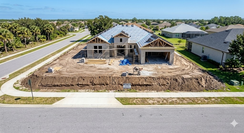 Elevated construction is routine in Palm Bay — the fill required for septic installation typically accomplishes the elevation needed to bring a structure out of the flood zone