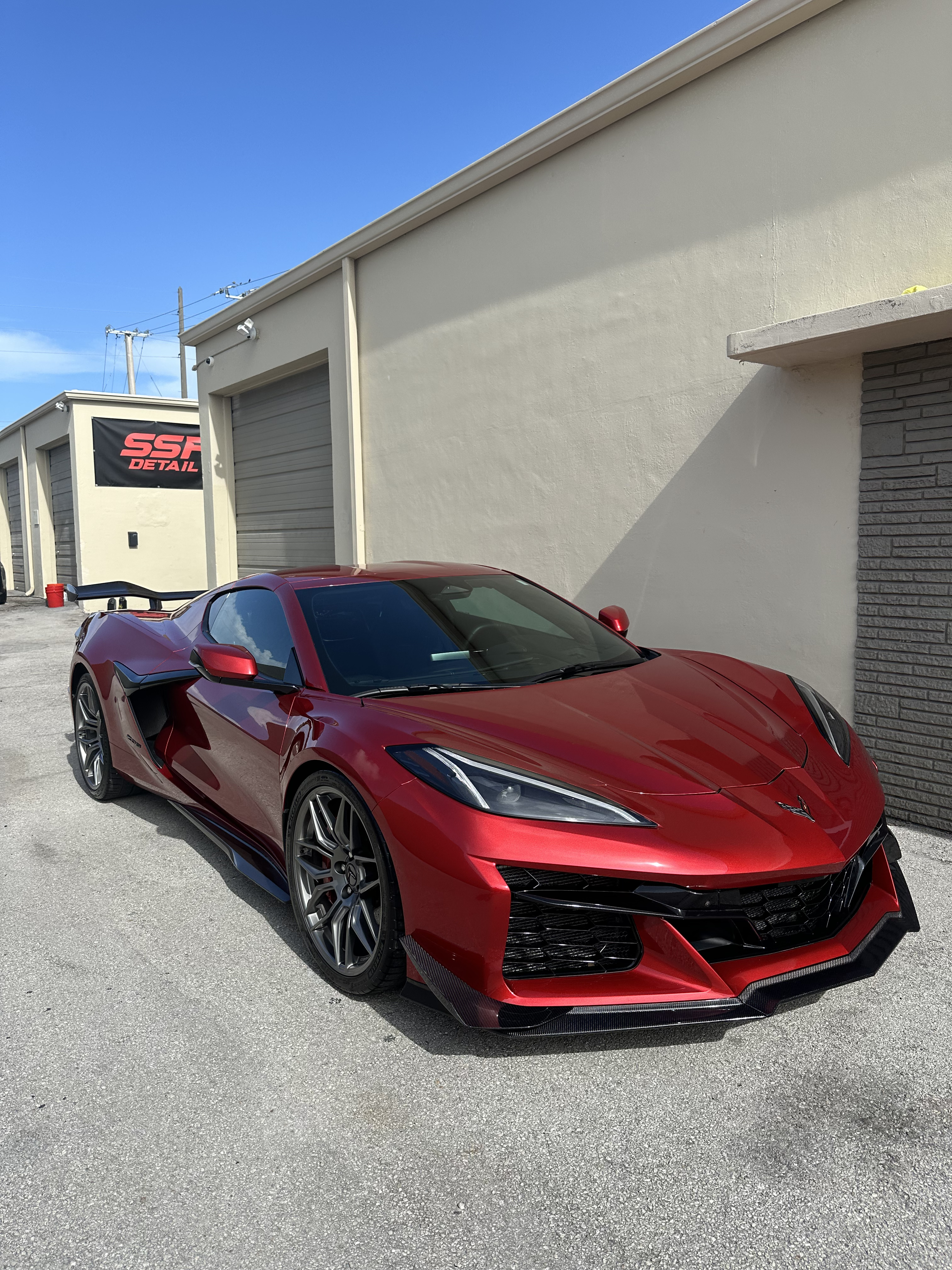 Showroom-quality ceramic coating reflection on a freshly detailed car