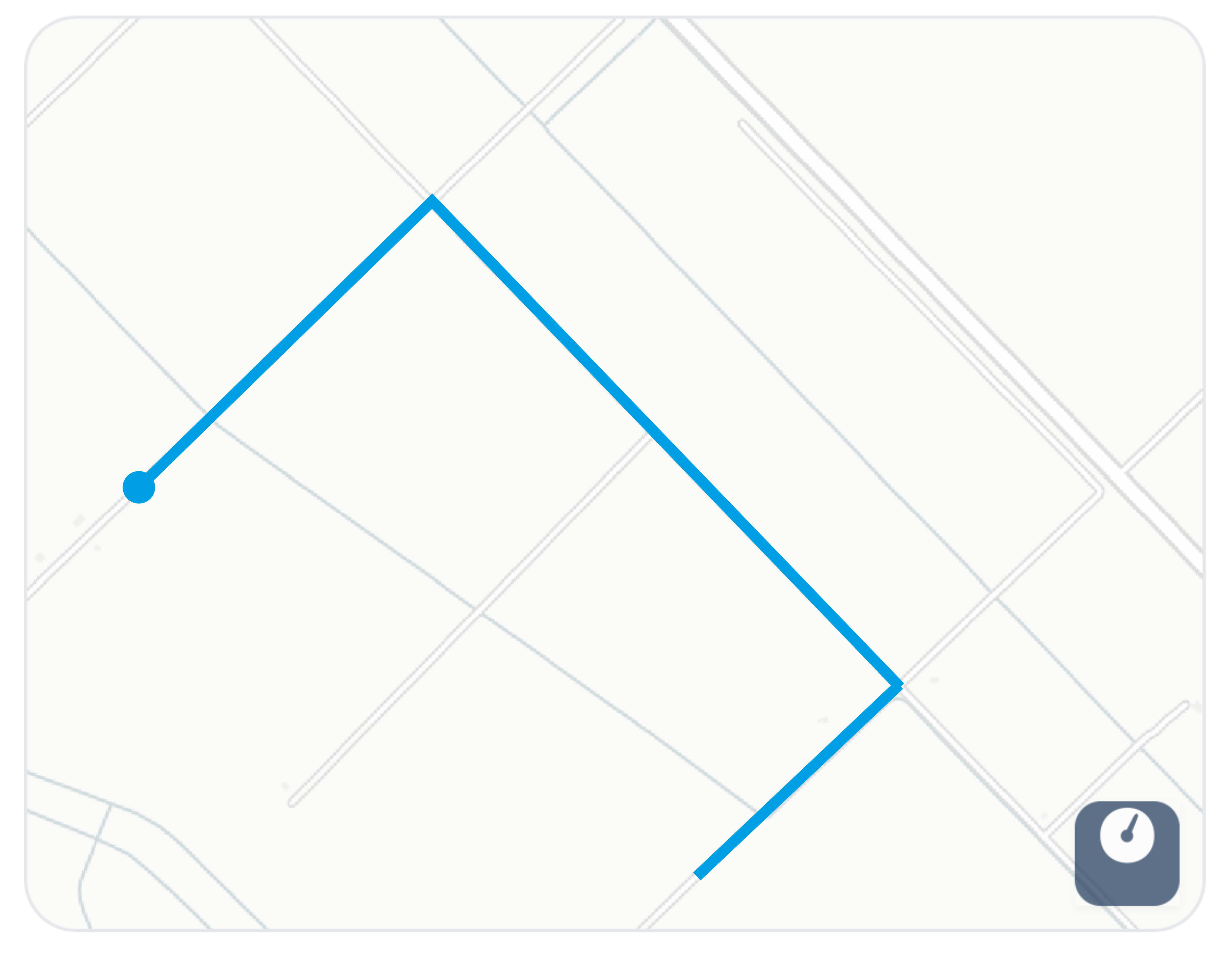 GPS walking route map