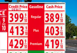 Gas station dual pricing - credit price vs cash price