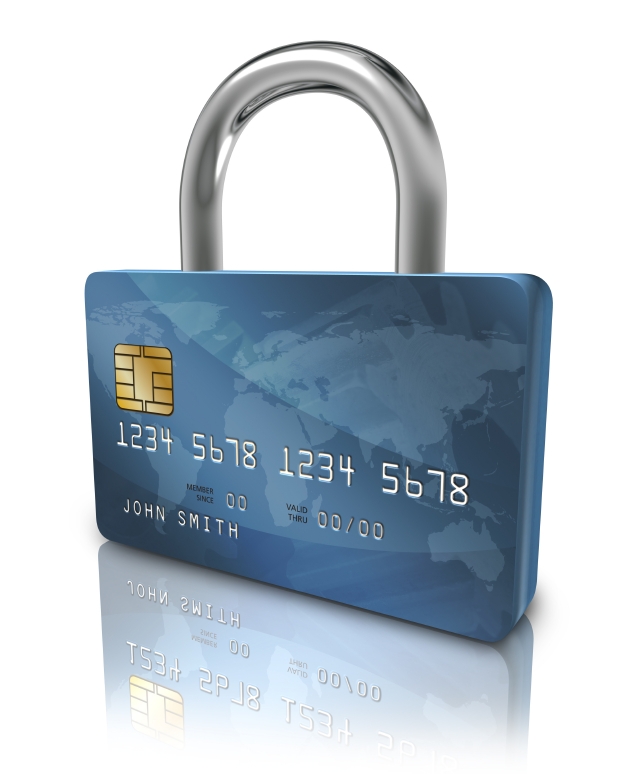 Fleet card security - credit card with lock