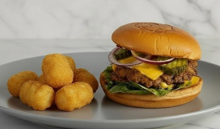 Adanos Burger with cheese bites