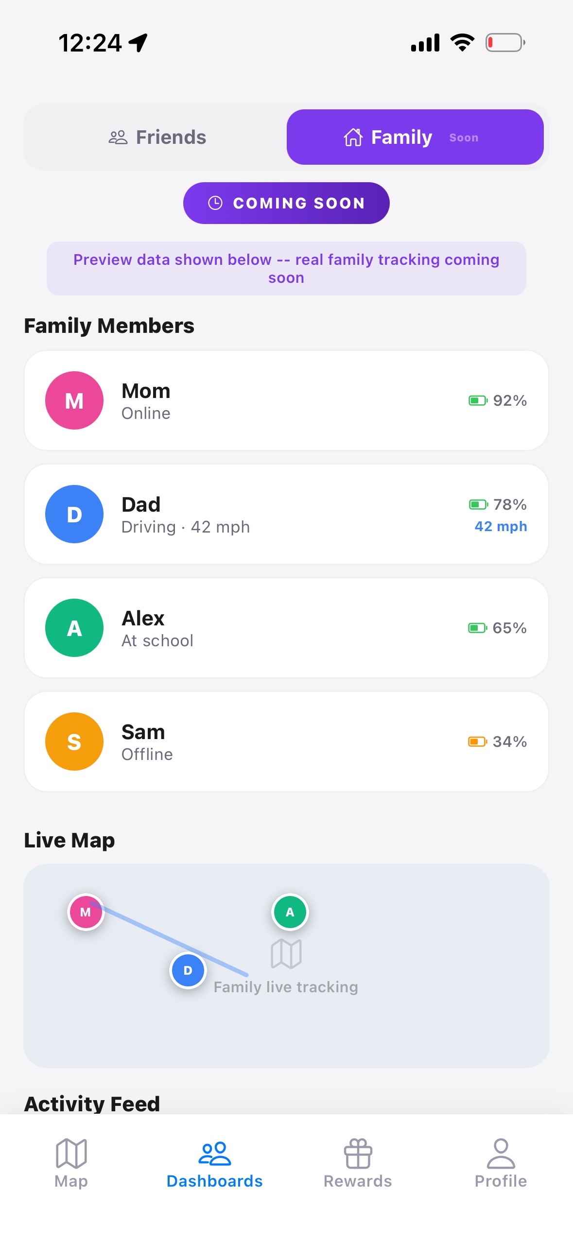 SnapRoad Family Mode preview, coming soon in Phase 2