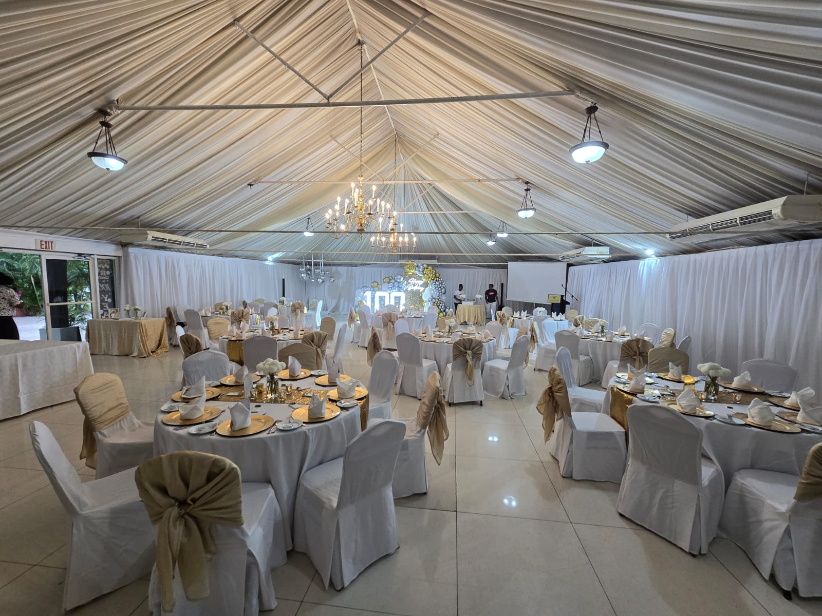 100th Birthday Venue Setup