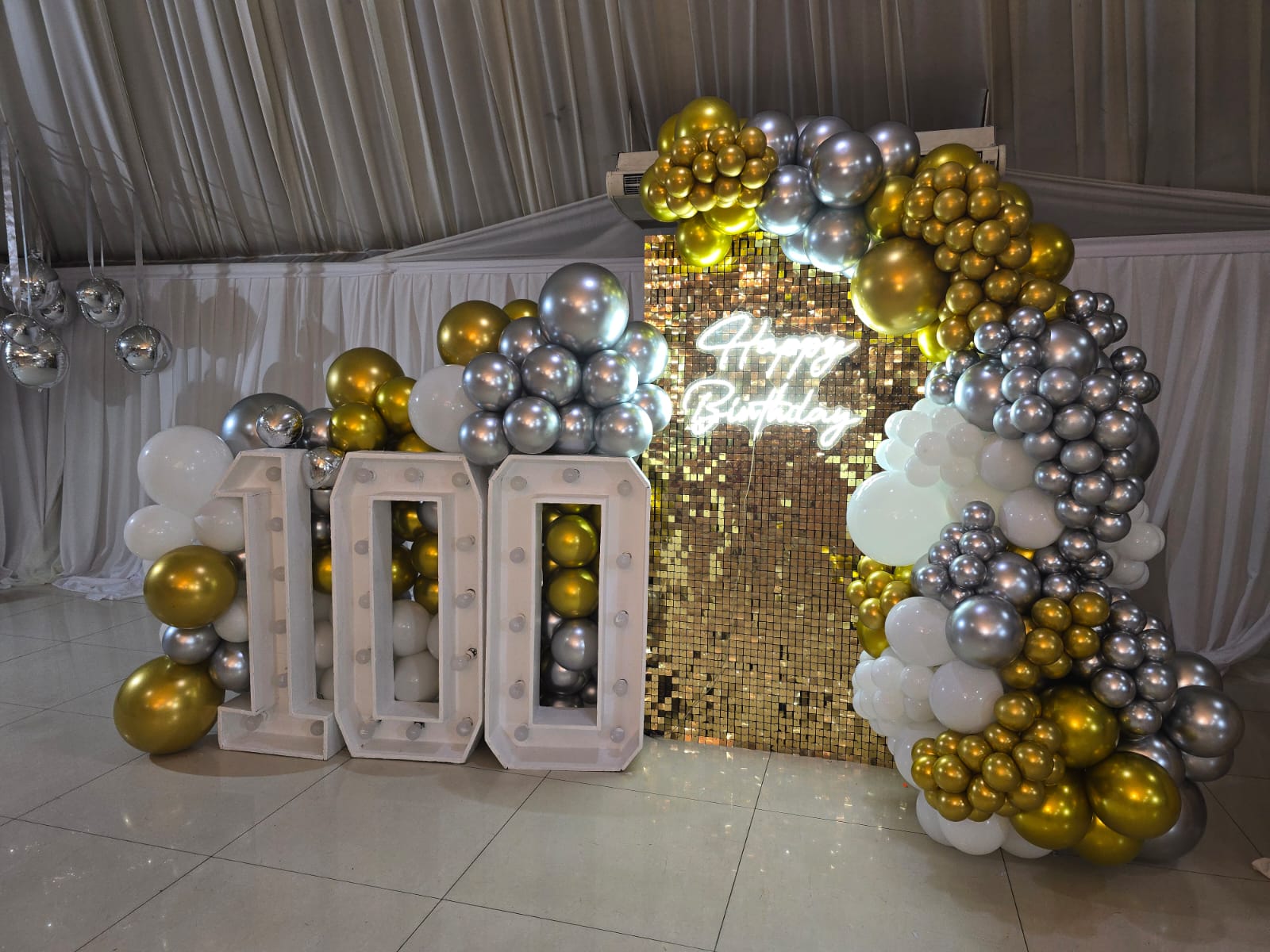 100th Birthday Happy Birthday Display