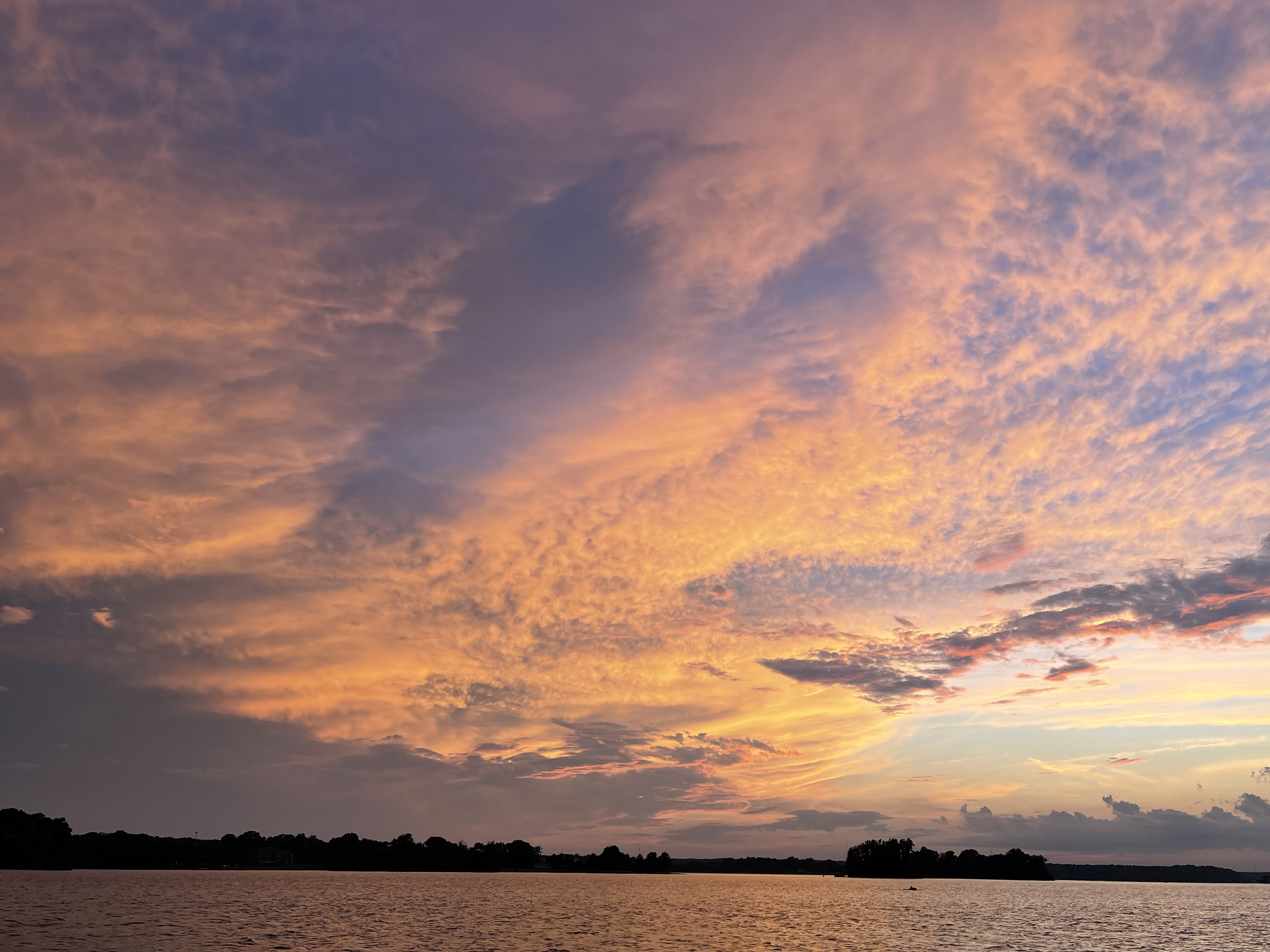Sunset clouds over Lake Anna, Virginia