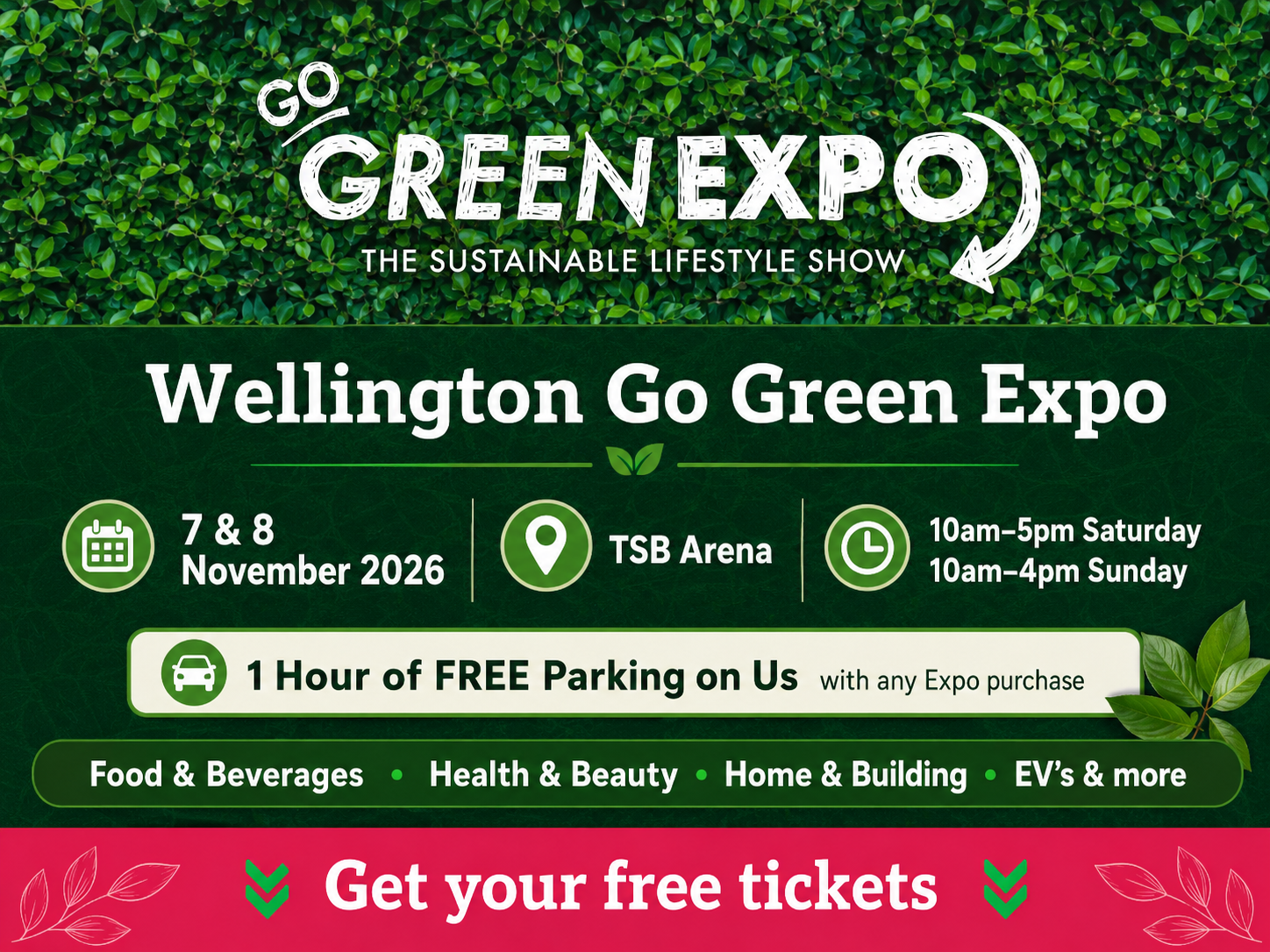 Go Green Expo Wellington official event poster
