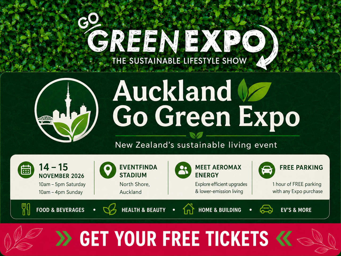 Go Green Expo Auckland official event poster