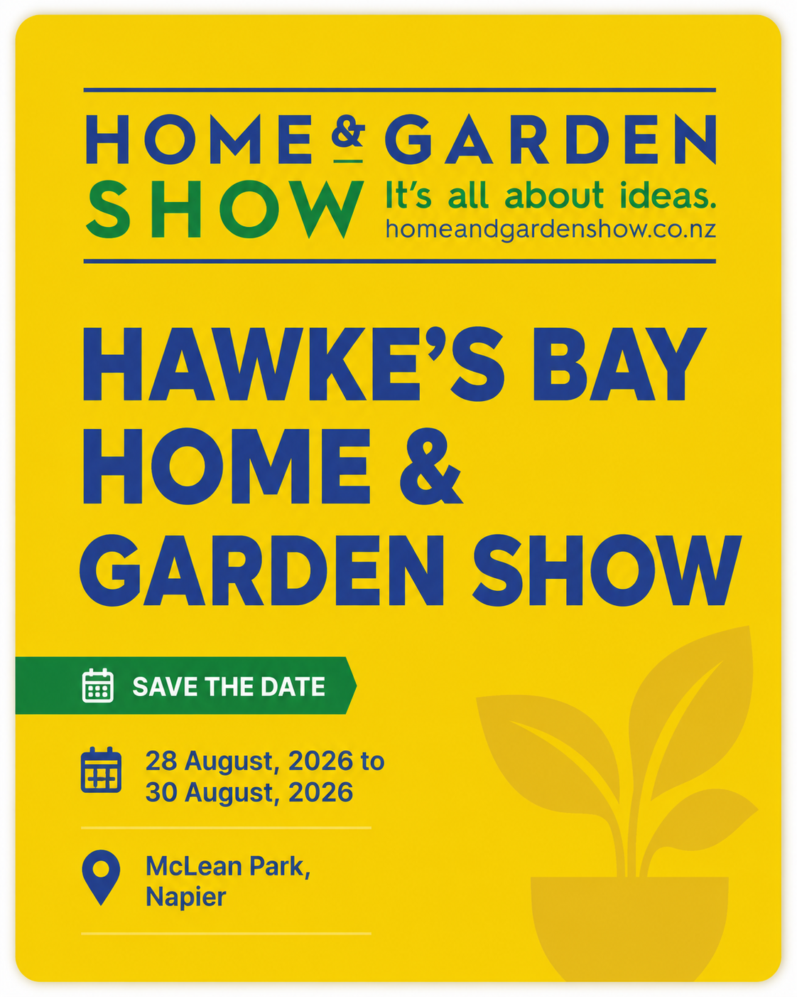 Hawke's Bay Home & Garden Show official event poster