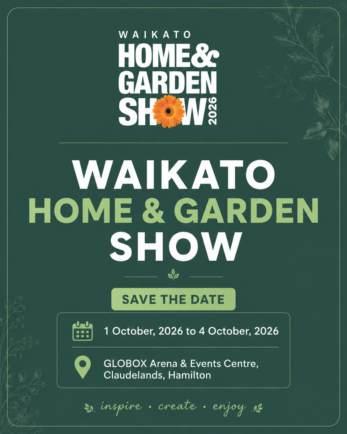 Waikato Home & Garden Show official event poster
