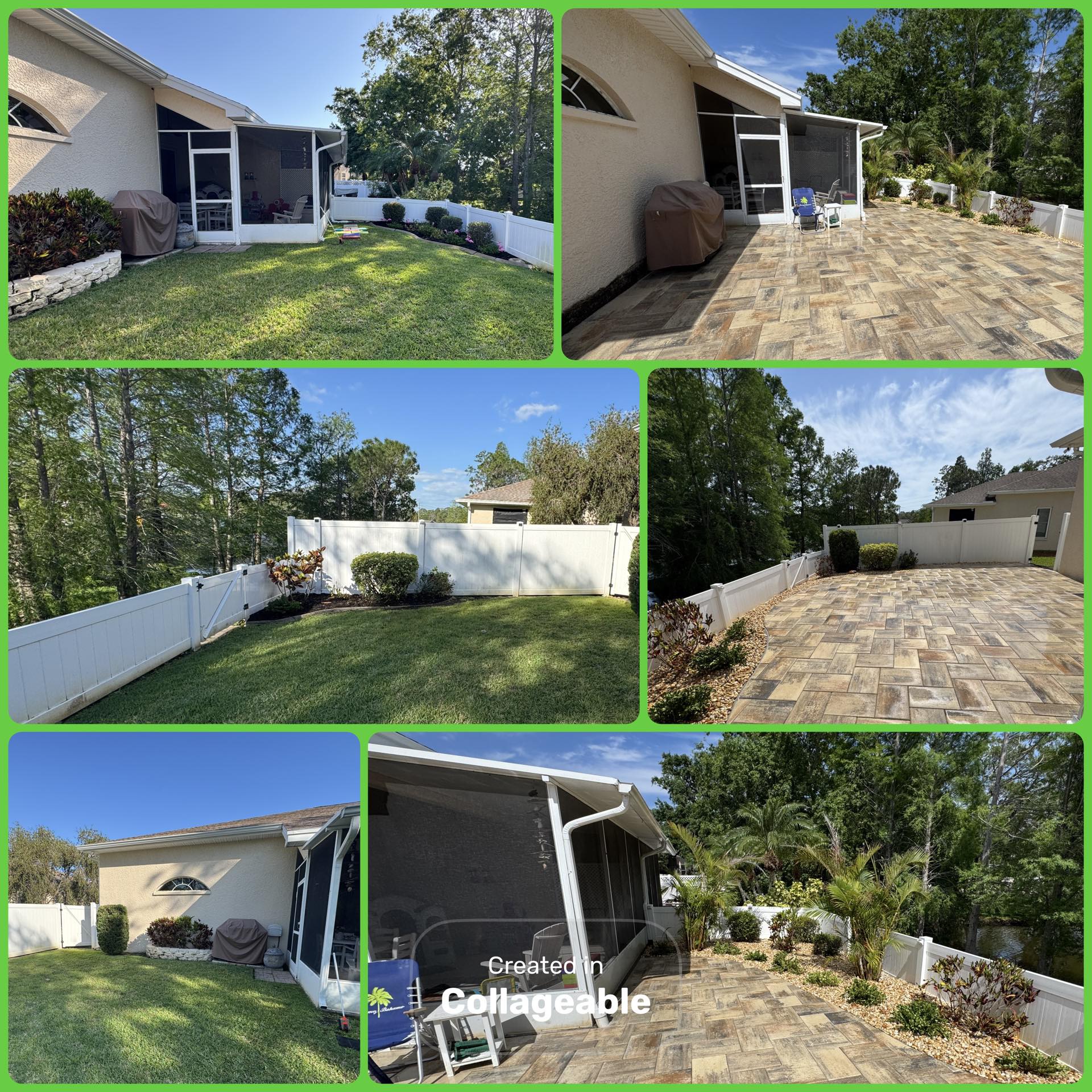 Paver patio build & landscaping