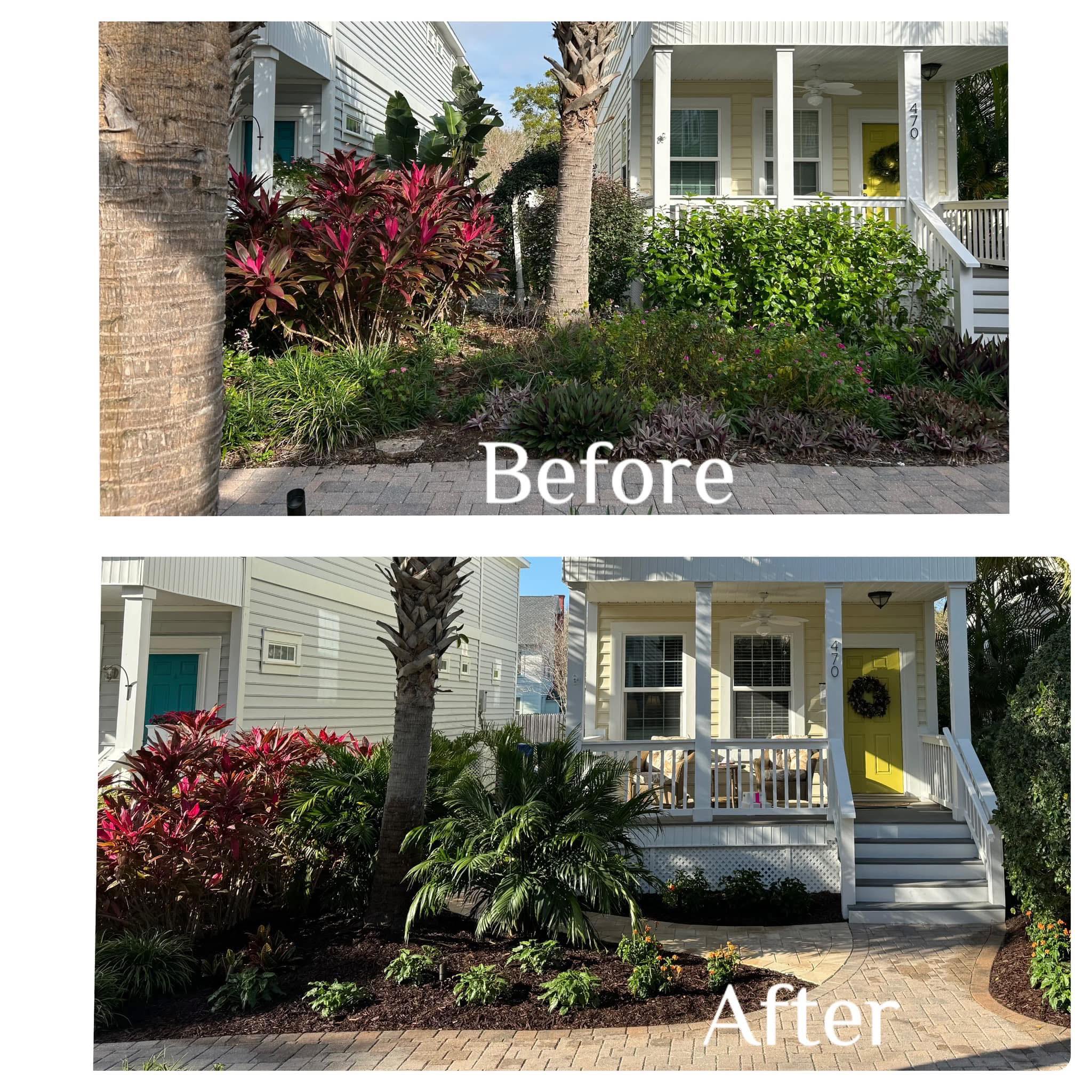 Full landscape remodel — before and after
