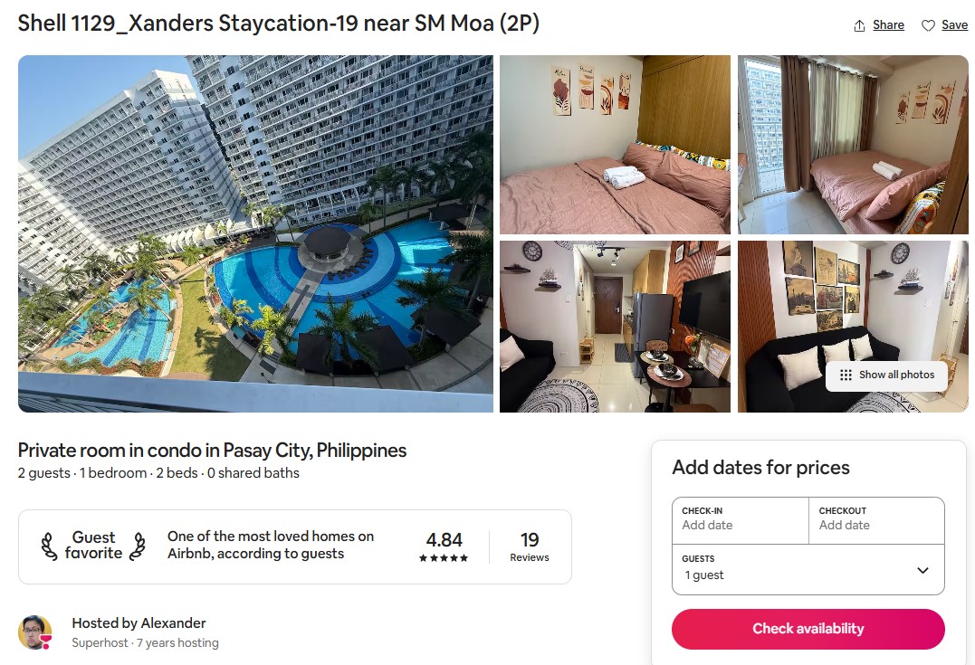 Shell 1129 — Xanders Staycation 19 near SM MoA