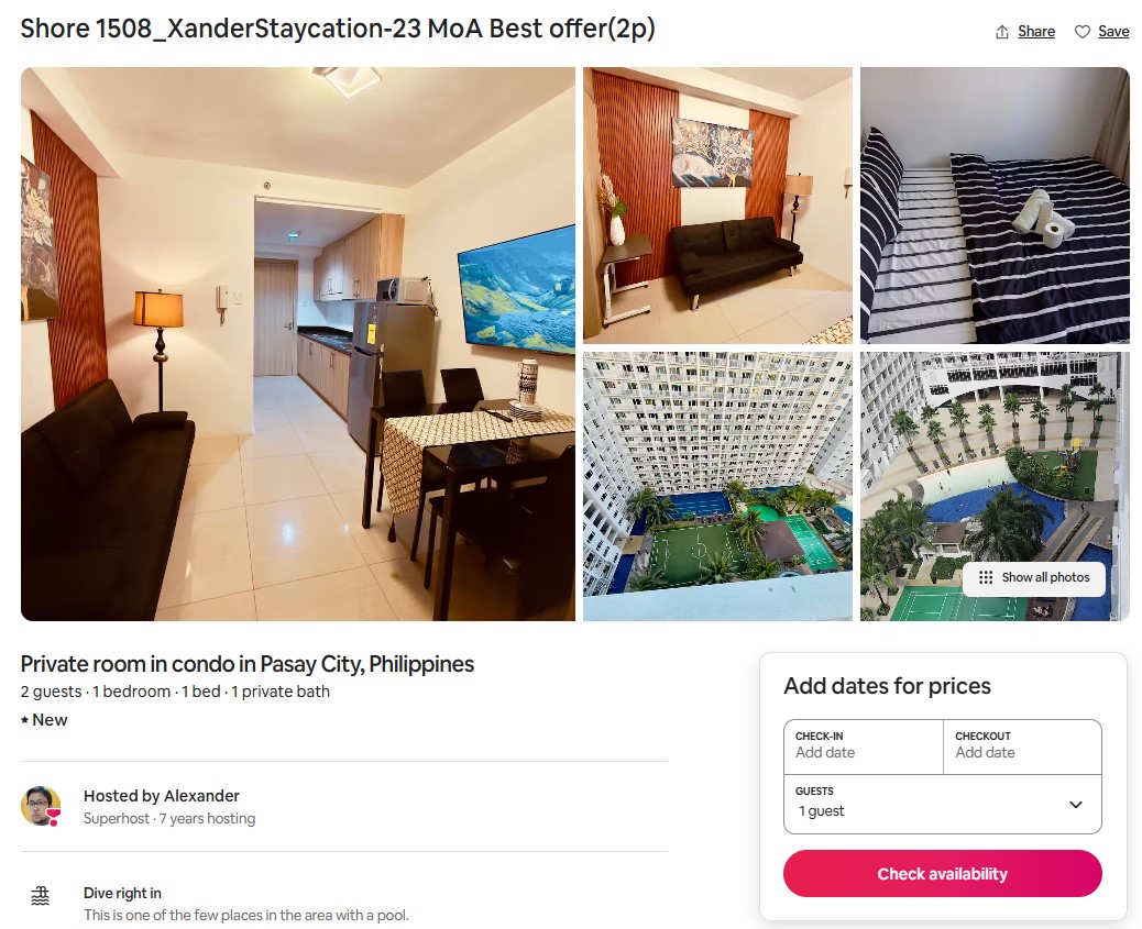 Shore 1508 — Xanders Staycation 23, MoA best offer (2p)