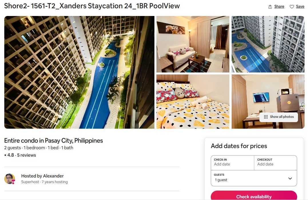 Shore 2 1561-T2 — Xanders Staycation 24, 1BR Pool View