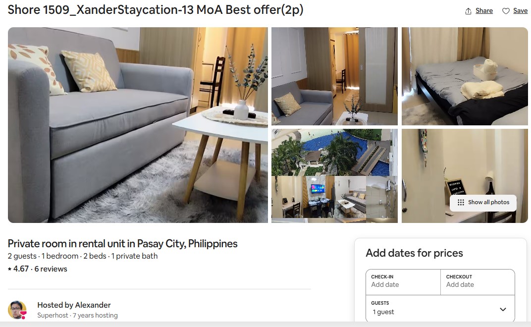 Shore 1509 — Xanders Staycation 13, MoA best offer (2p)