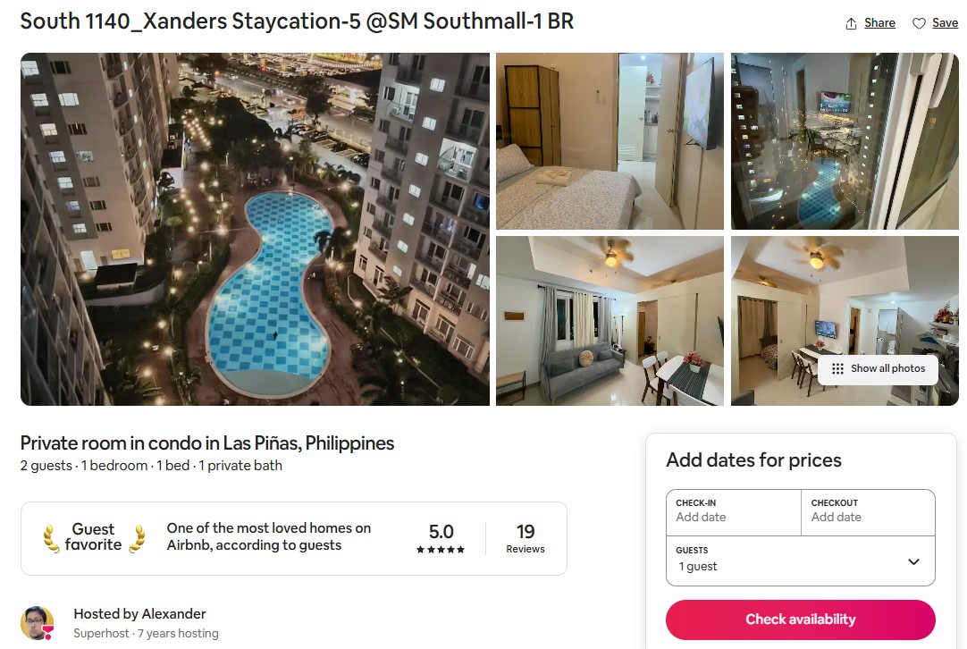 South 1140 (1BR) — Xanders Staycation 5 at SM Southmall