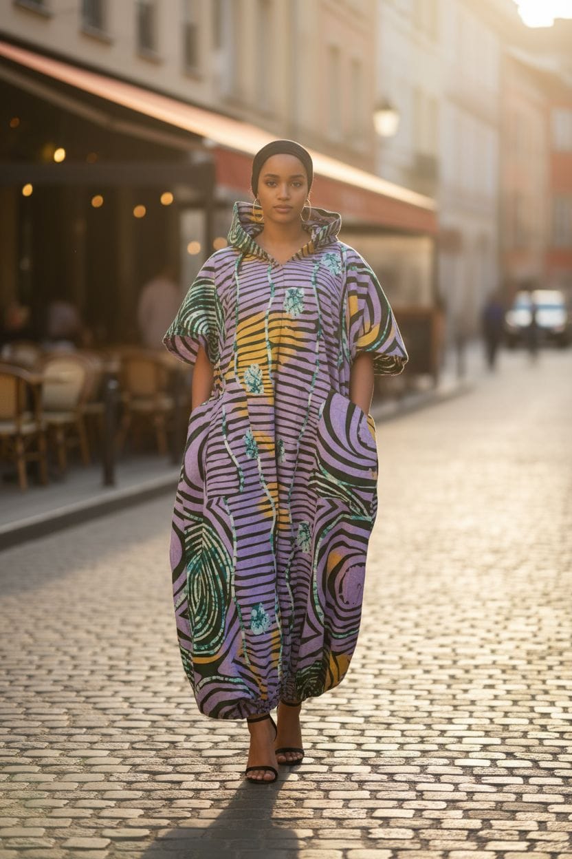 Robe Atinuke à capuche