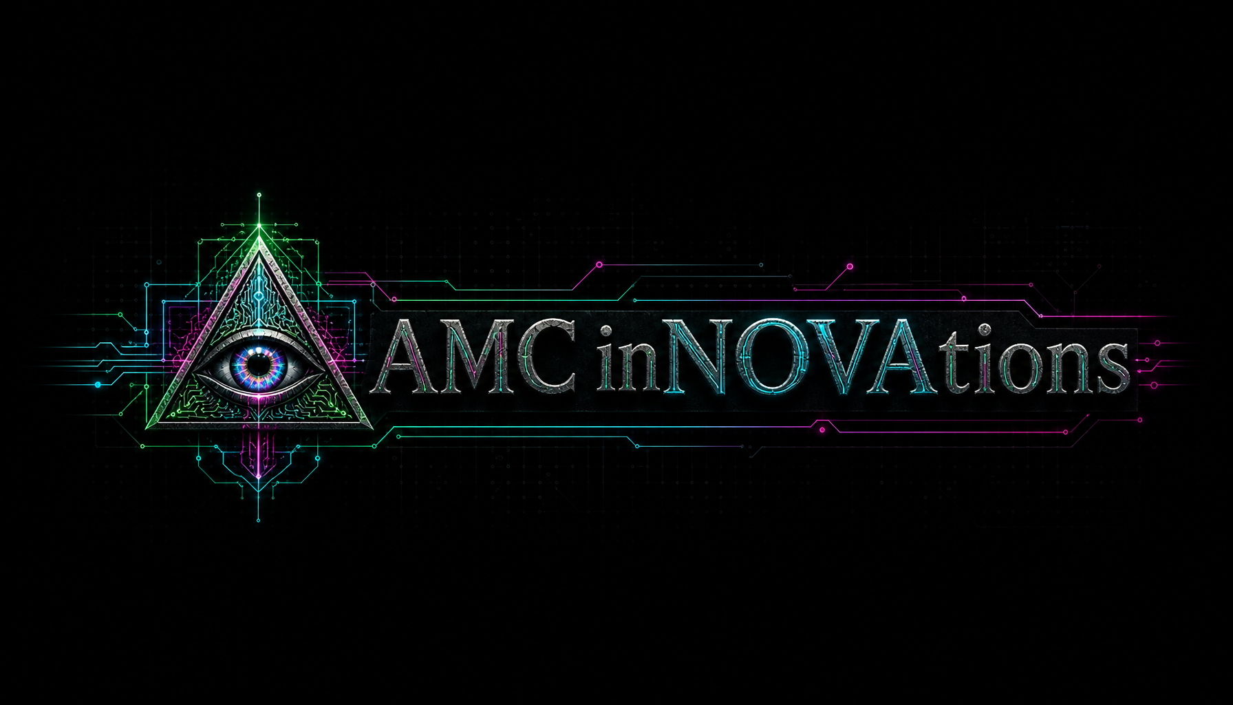 AMC inNOVAtions — All-seeing eye pyramid with circuitry