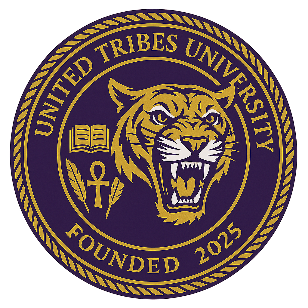United Tribes University seal — roaring tiger, founded 2025