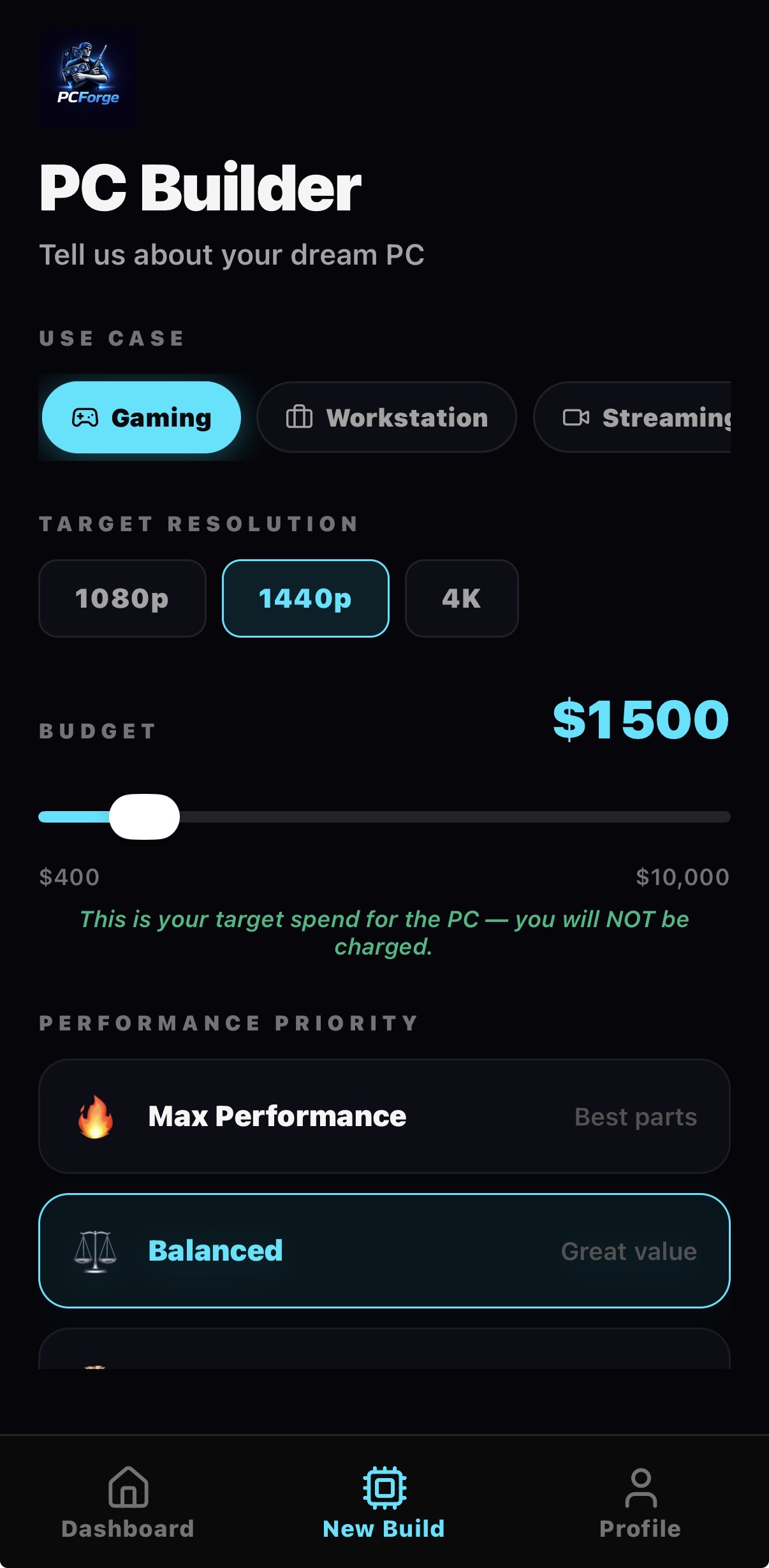PCForge verified components