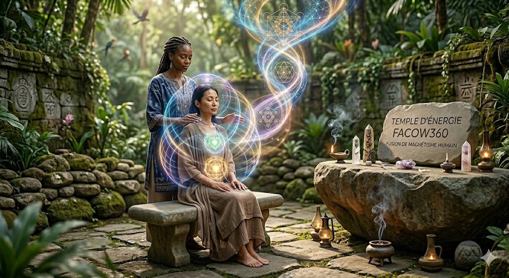 Temple d'énergie FACOW360 — fusion des origines, géométrie sacrée Metatron