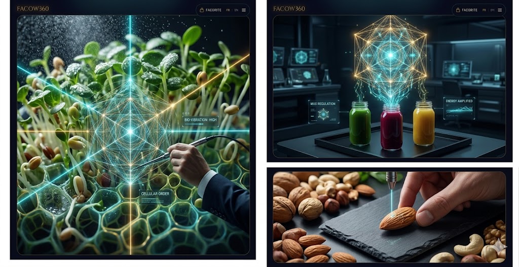 Analyse cellulaire FACOW360 — lecture vibratoire des graines germées et de l'ordre cellulaire