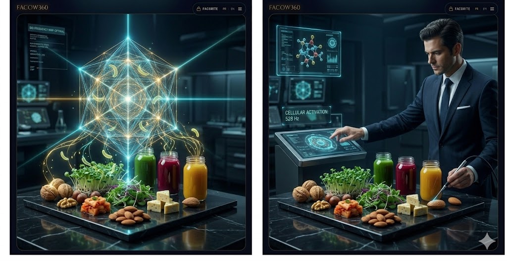 Alchimie Digitale FACOW360 — cartographie de fréquence et activation cellulaire 528 Hz