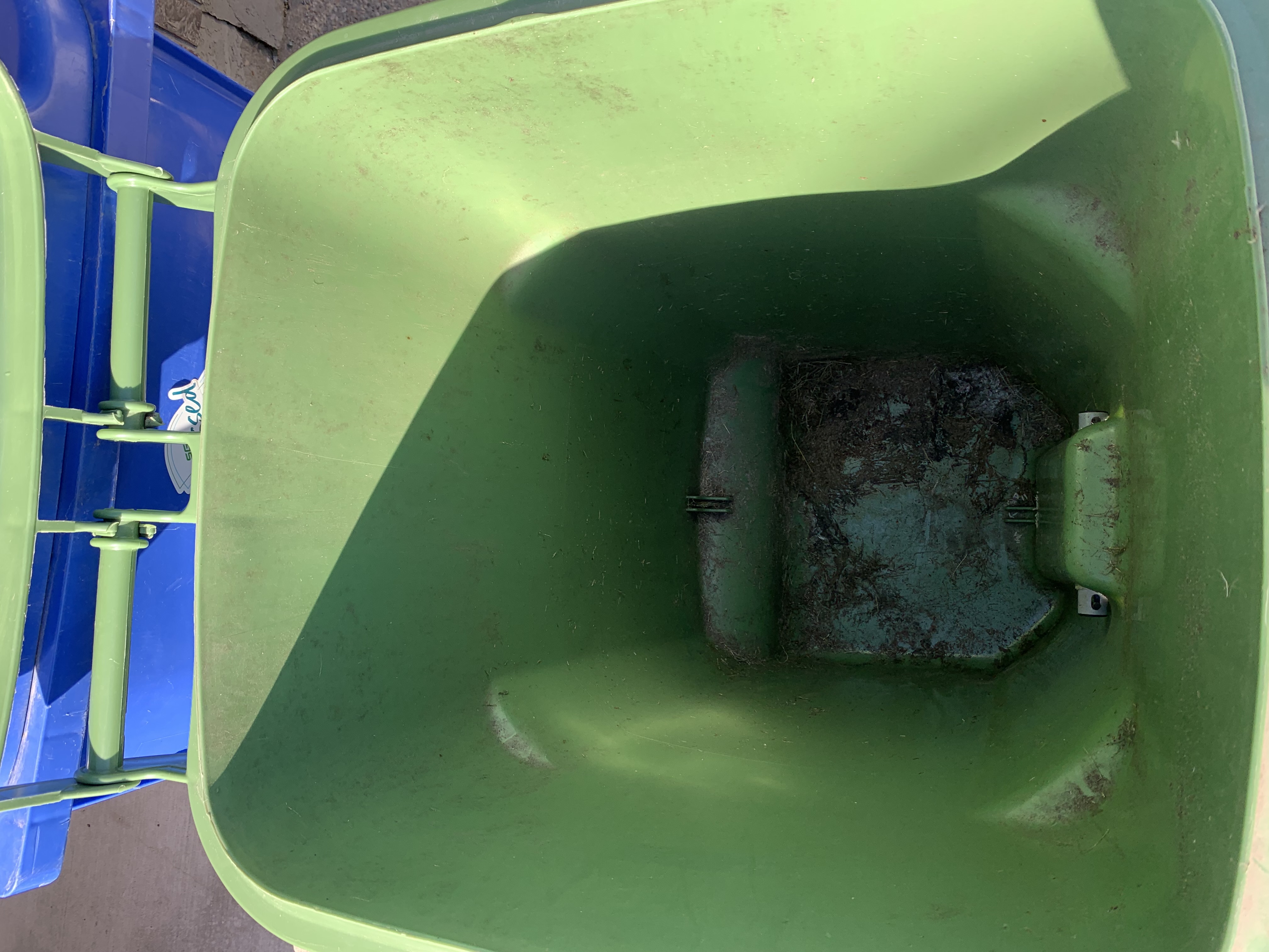Compost / yard-waste bin before cleaning