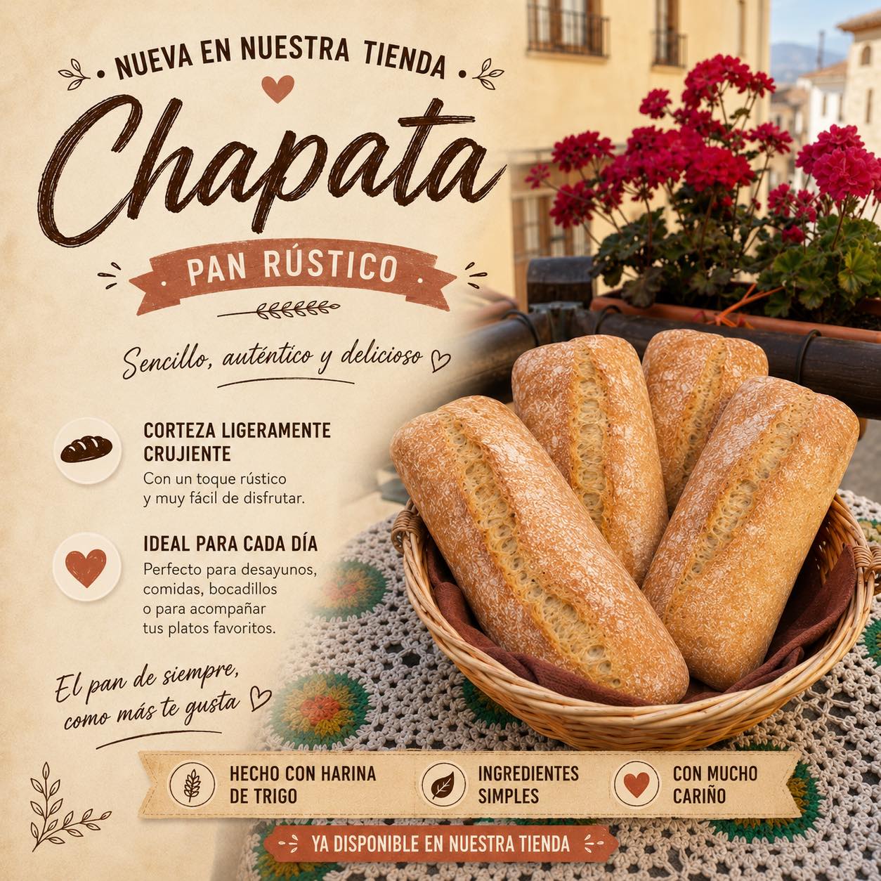 Chapata - pan rústico