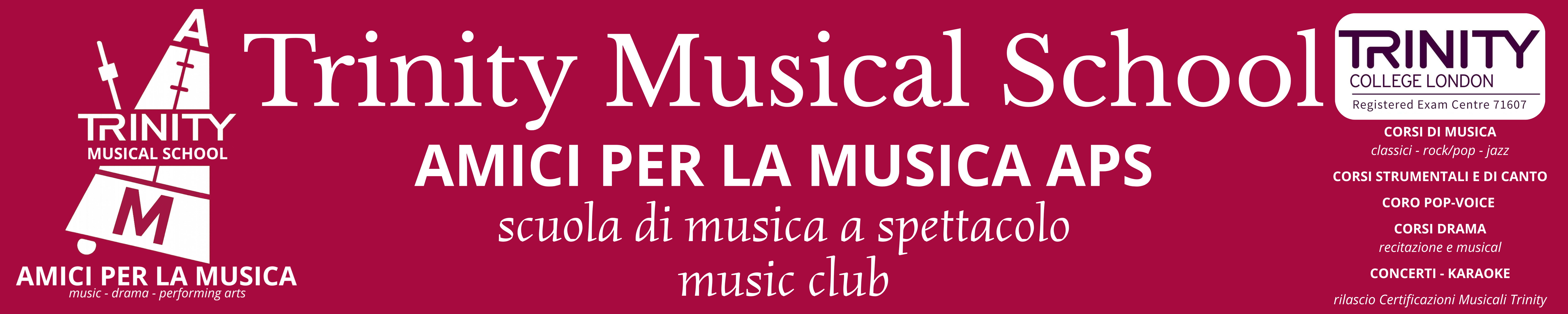 Trinity Musical School — Amici per la Musica APS — scuola di musica a spettacolo