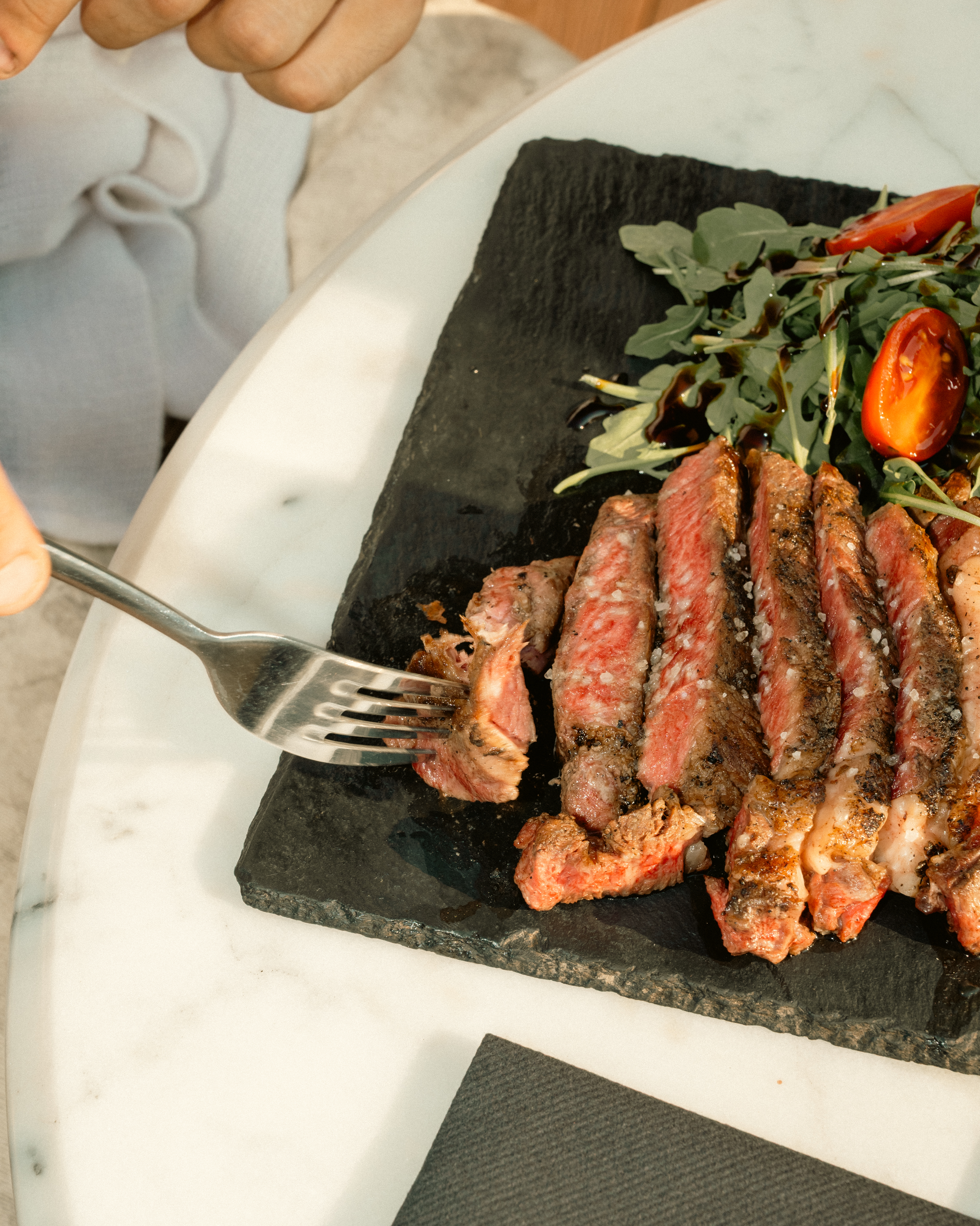 Steak from the AMOS kitchen