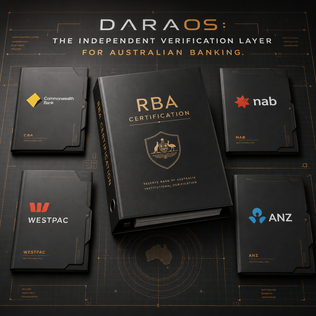 DARA OS — The Independent Verification Layer for Australian Banking (CBA · Westpac · NAB · ANZ · RBA-certified)