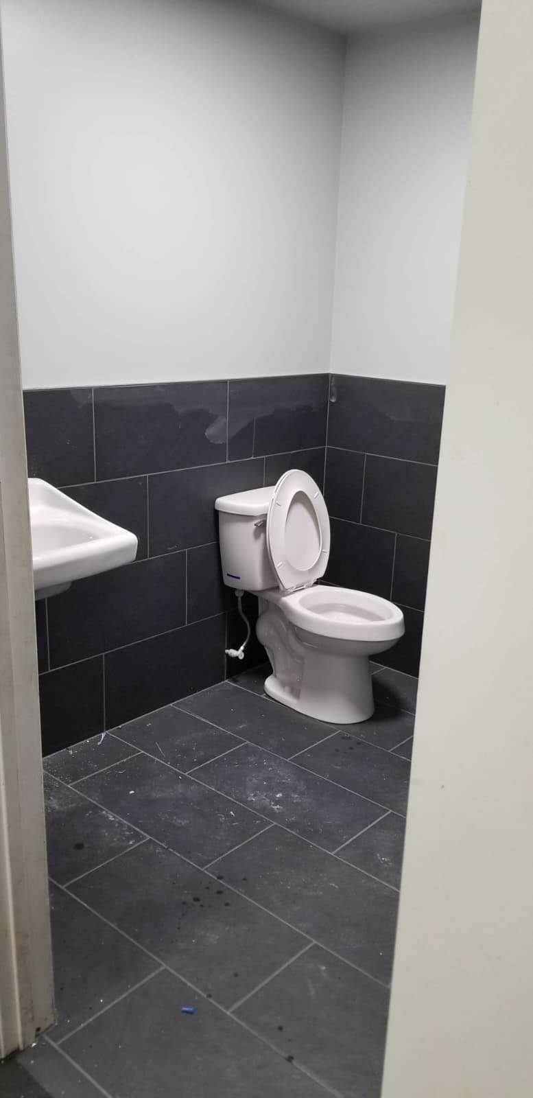 Finished modern restroom